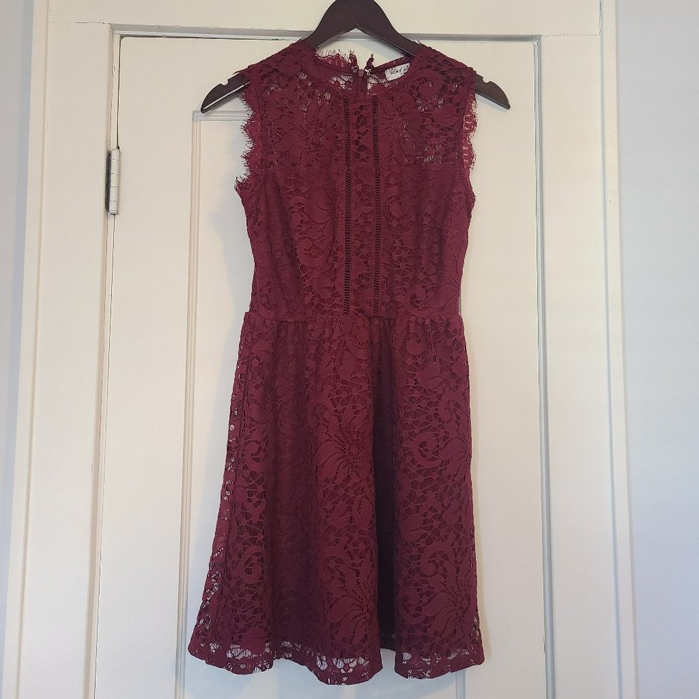 Burgundy Lace Dress
